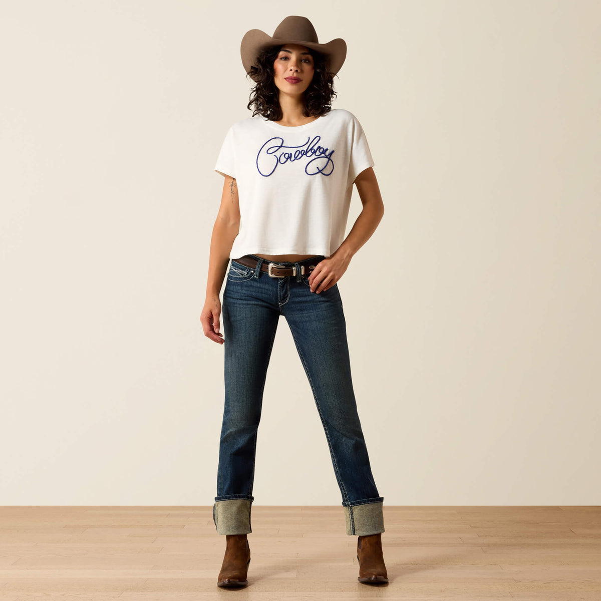 Ariat Best Price | R.E.A.L. Mid Rise Stretch Icon Stackable Straight Leg Jean