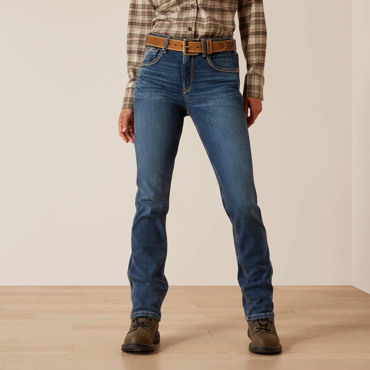 Ariat Special Offer | Rebar High Rise Riveter DuraStretch Straight Leg Jeans