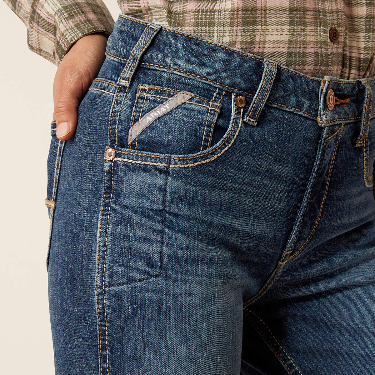 Ariat Special Offer | Rebar High Rise Riveter DuraStretch Straight Leg Jeans