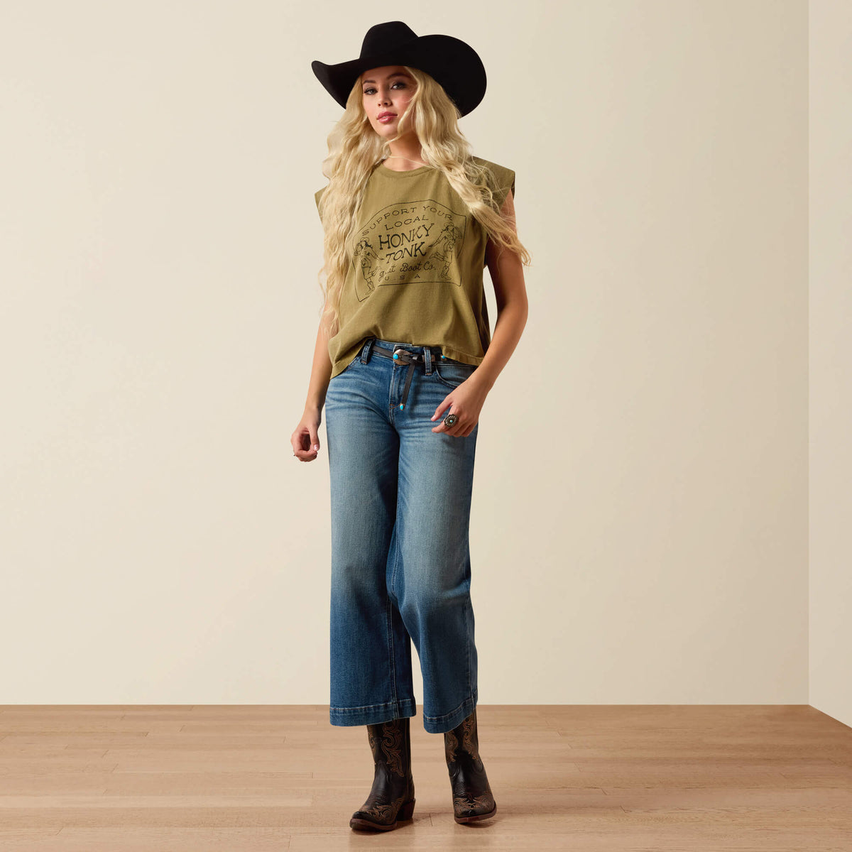 Ariat New | Perfect Rise Jazmine Wide Leg Crop Jeans