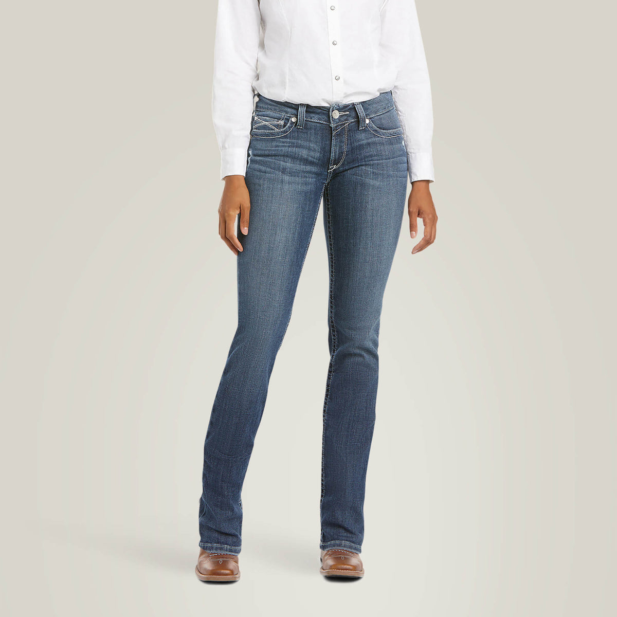 Ariat Popular | Arrow Fit Mid Rise Gianna Straight Leg Jeans