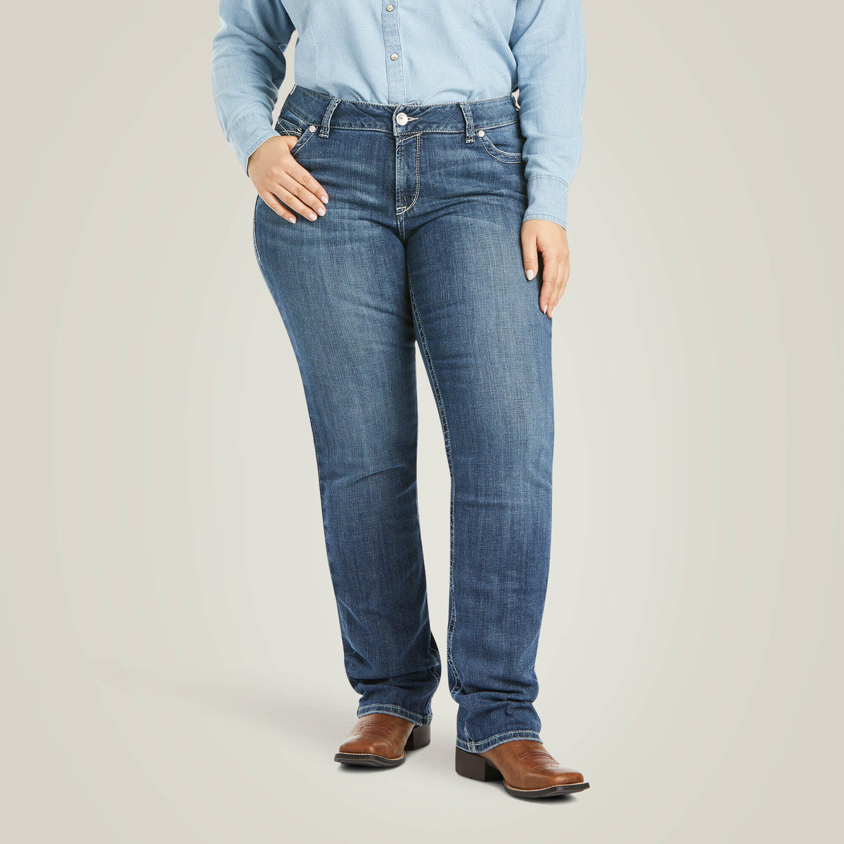 Ariat Popular | Arrow Fit Mid Rise Gianna Straight Leg Jeans