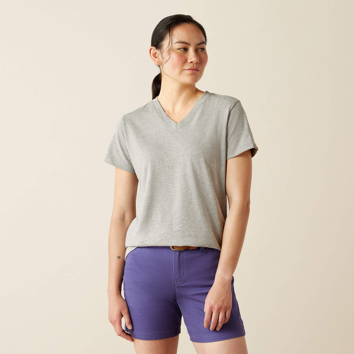 Ariat New | Rebar Cotton Strong Standard V-Neck T-Shirt