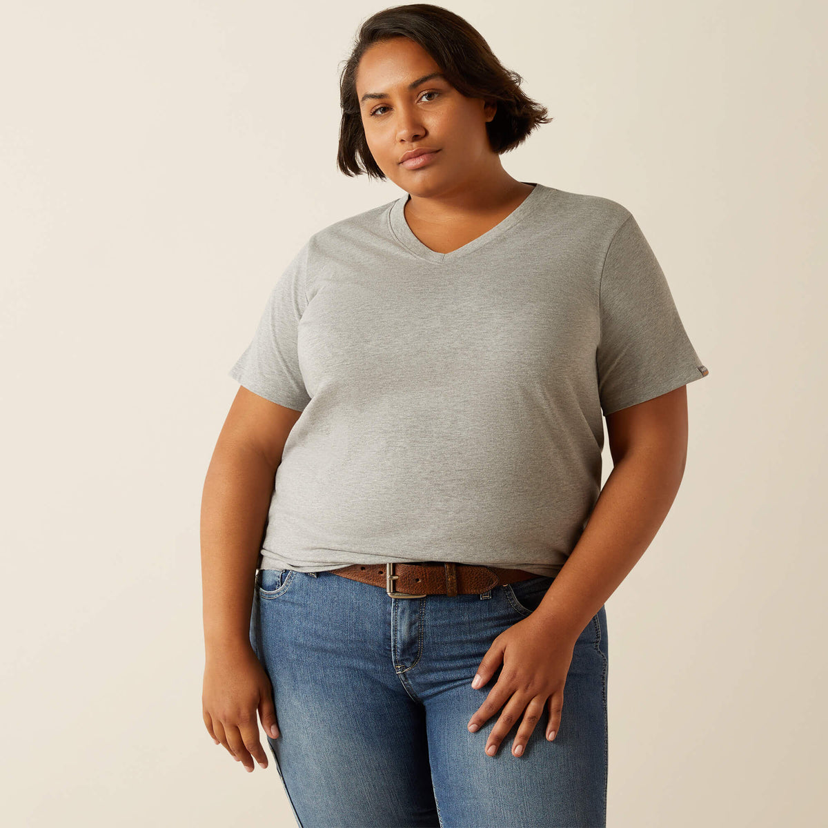Ariat New | Rebar Cotton Strong Standard V-Neck T-Shirt