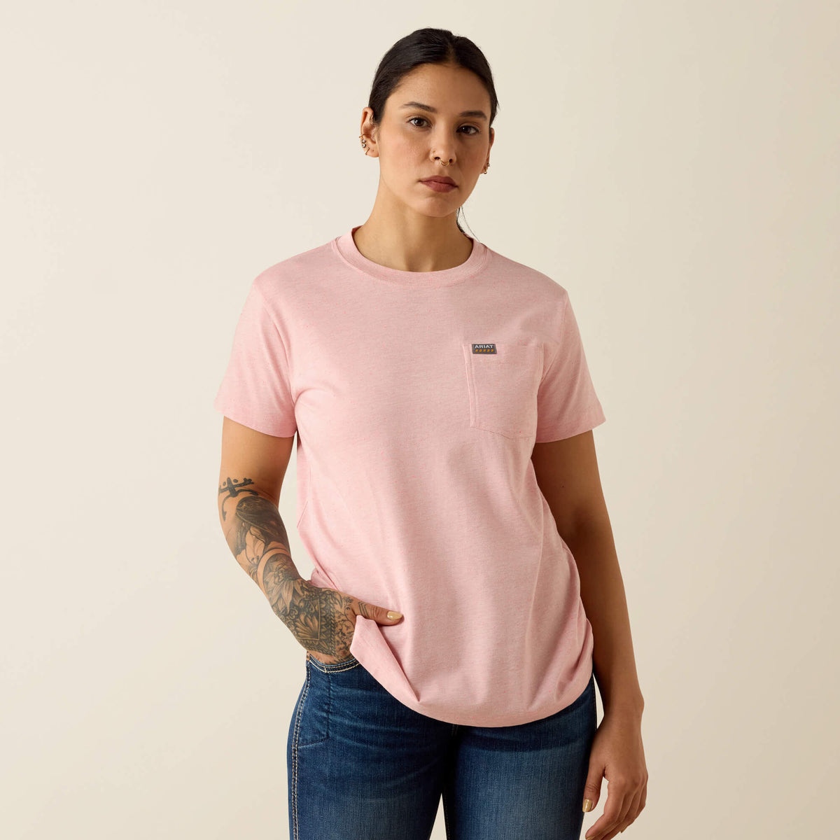 Ariat Discount | Rebar Cotton Strong Space Dyed T-Shirt