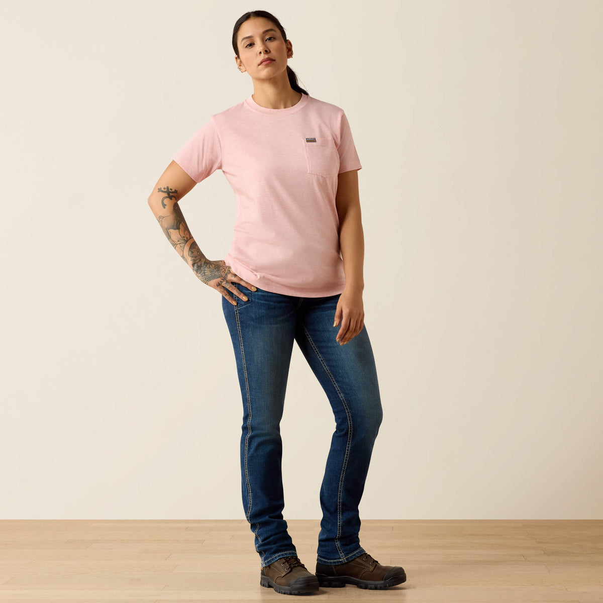 Ariat Discount | Rebar Cotton Strong Space Dyed T-Shirt