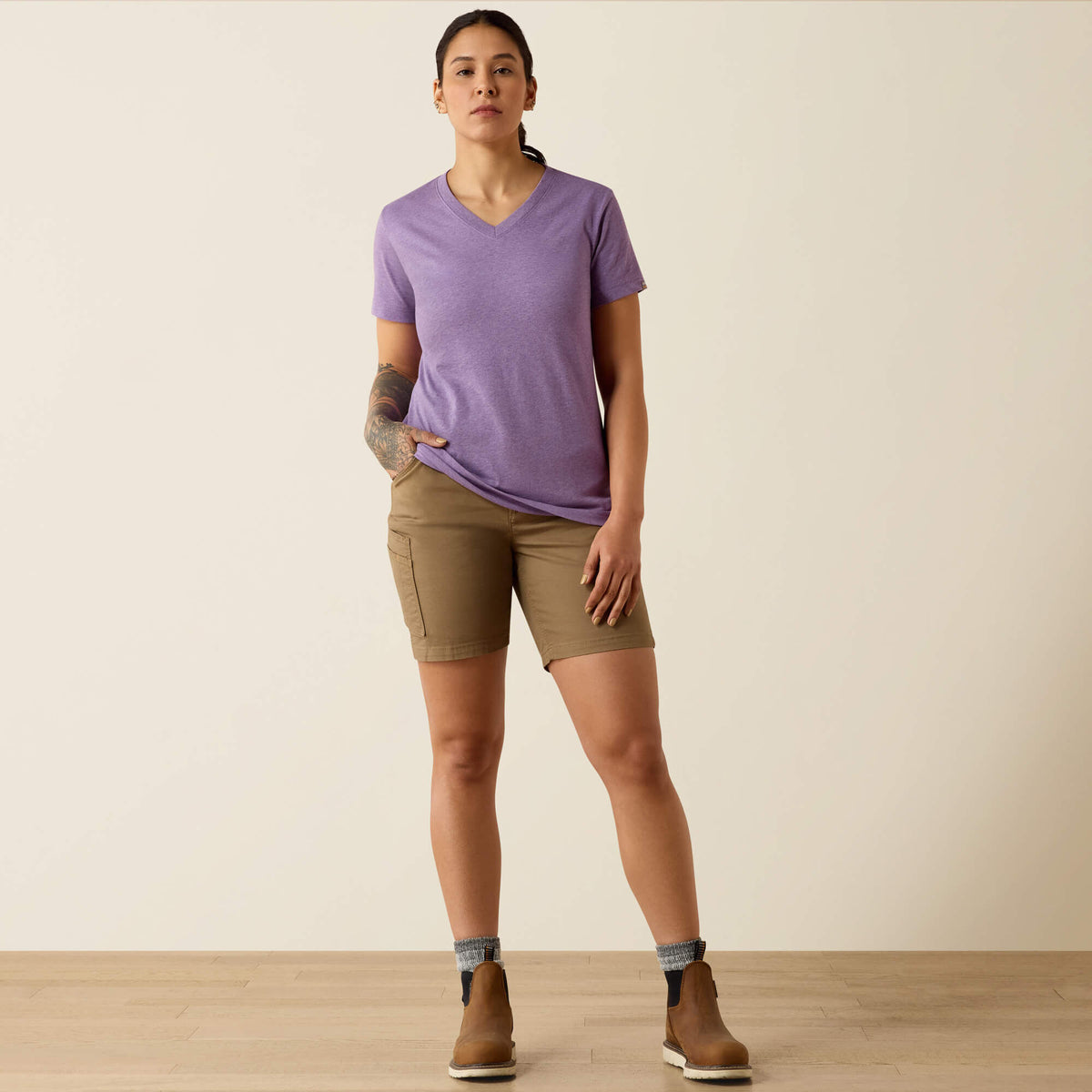 Ariat Exclusive | Rebar Cotton Strong Standard V-Neck T-Shirt