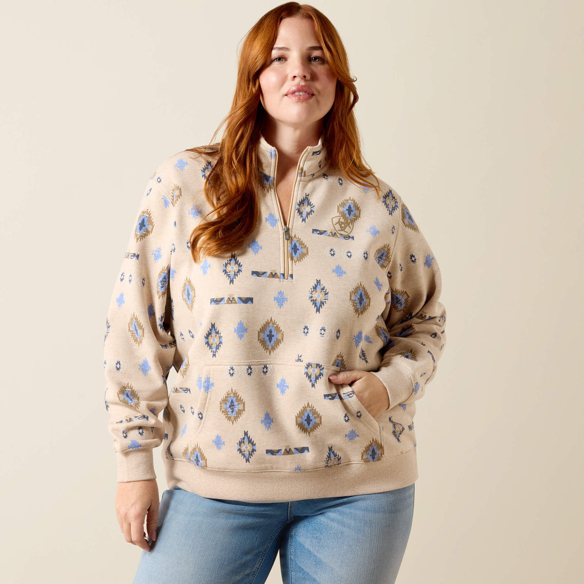 Ariat Discount | Sapphire 1/2 Zip Sweatshirt