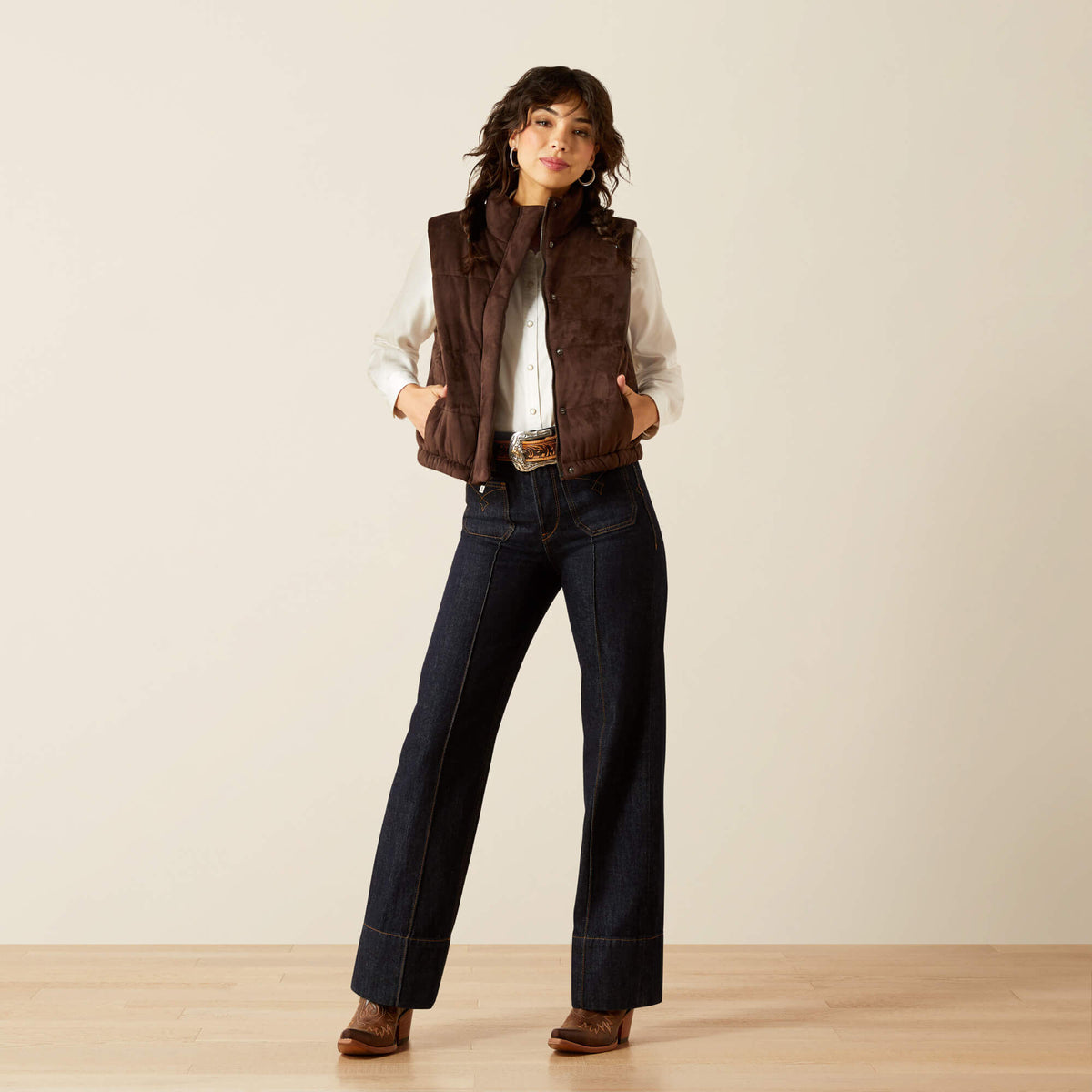 Ariat Latest | Swirls Faux Leather Vest