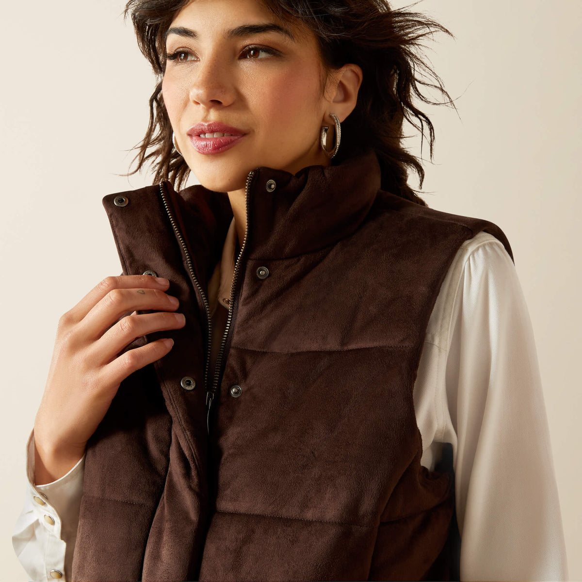 Ariat Latest | Swirls Faux Leather Vest