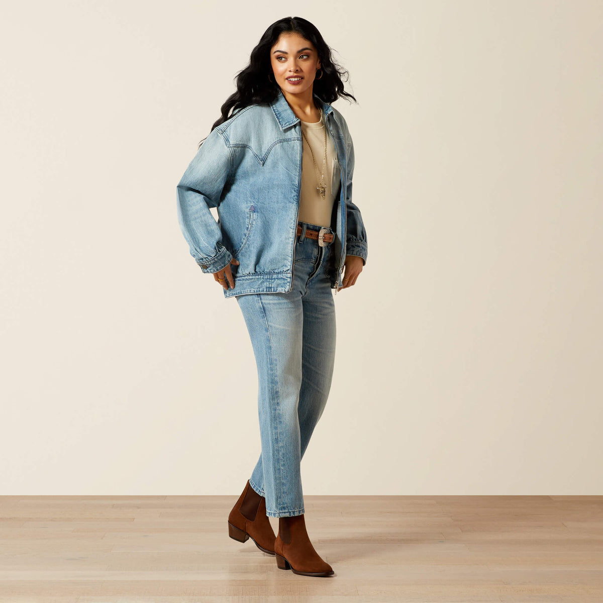 Ariat Trusted | Cheyenne Denim Bomber Jacket