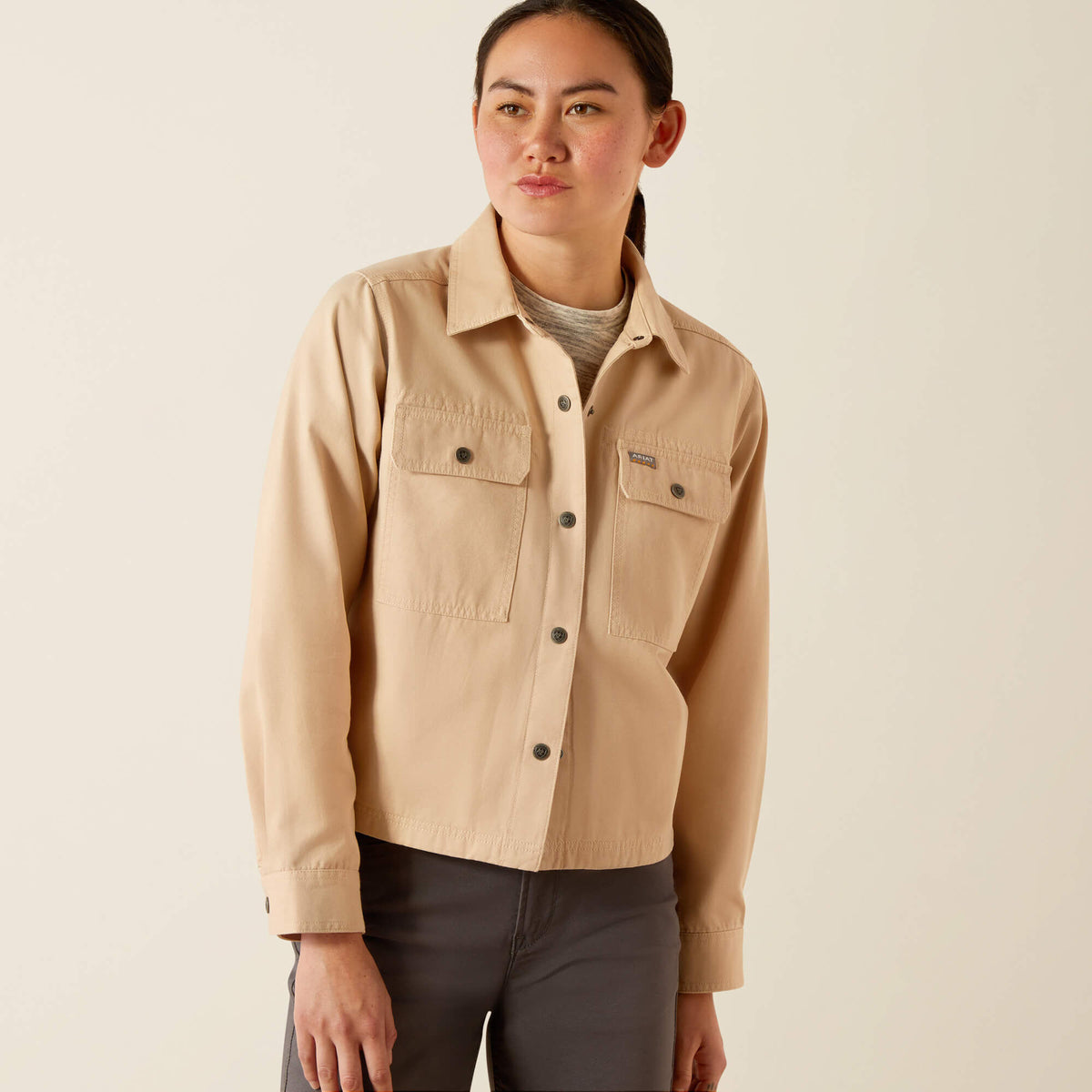 Ariat Top Pick | Rebar Cropped Woven Shirt Jacket