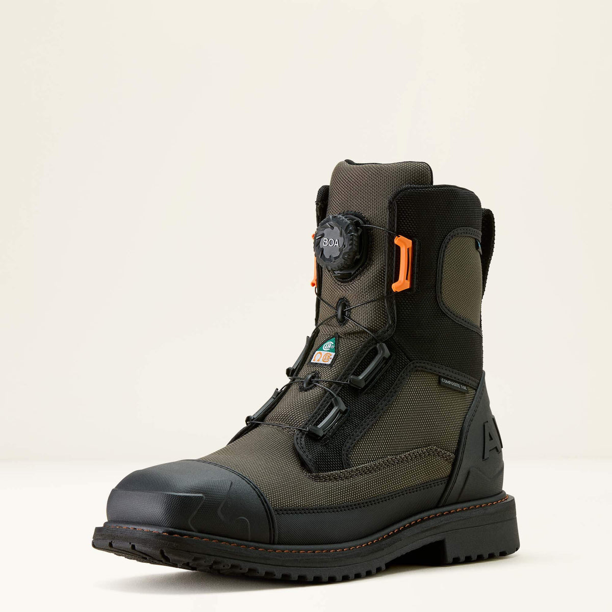 Ariat Value | RigTEK Wildcat BOA 8" CSA Waterproof Wide Square Toe Composite Toe Work Boot
