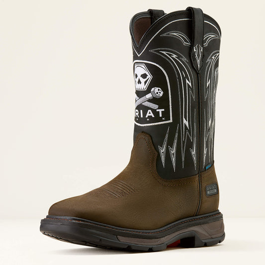 Ariat Sale | WorkHog XT Bolt Skull Waterproof Wide Square Toe Work Boot