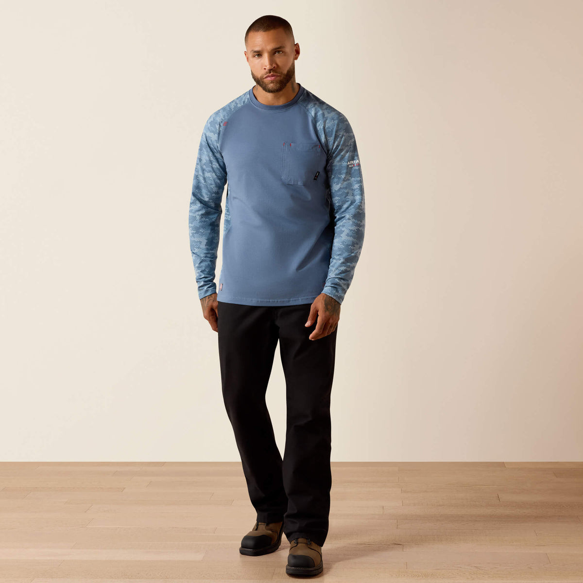 Ariat Premium | FR Stretch Camo Baseball T-Shirt