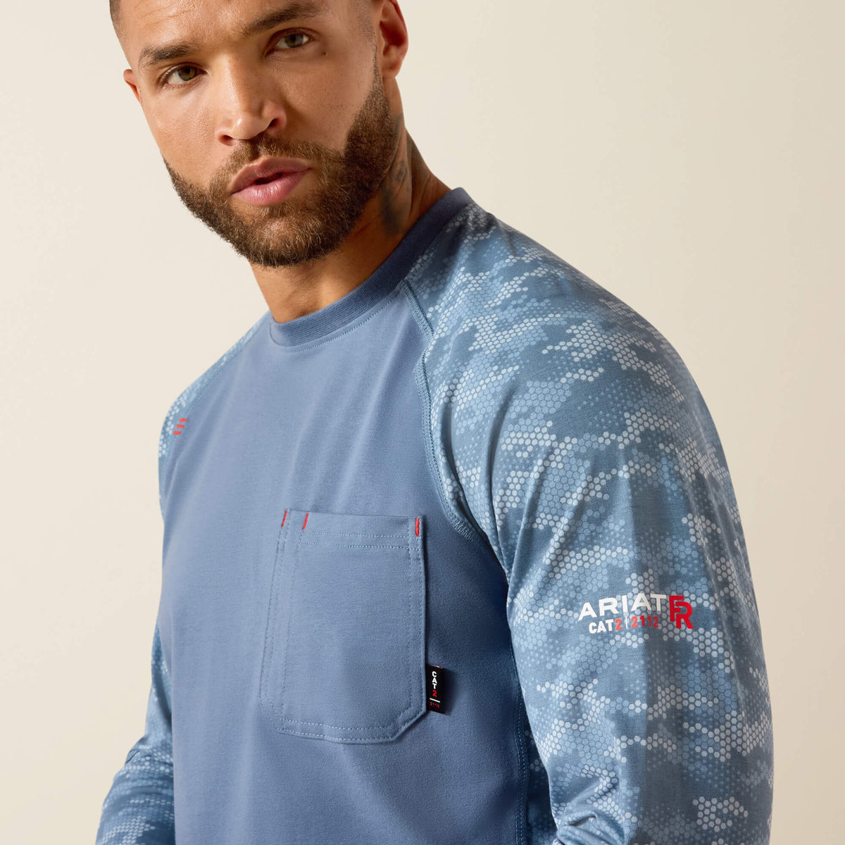 Ariat Premium | FR Stretch Camo Baseball T-Shirt