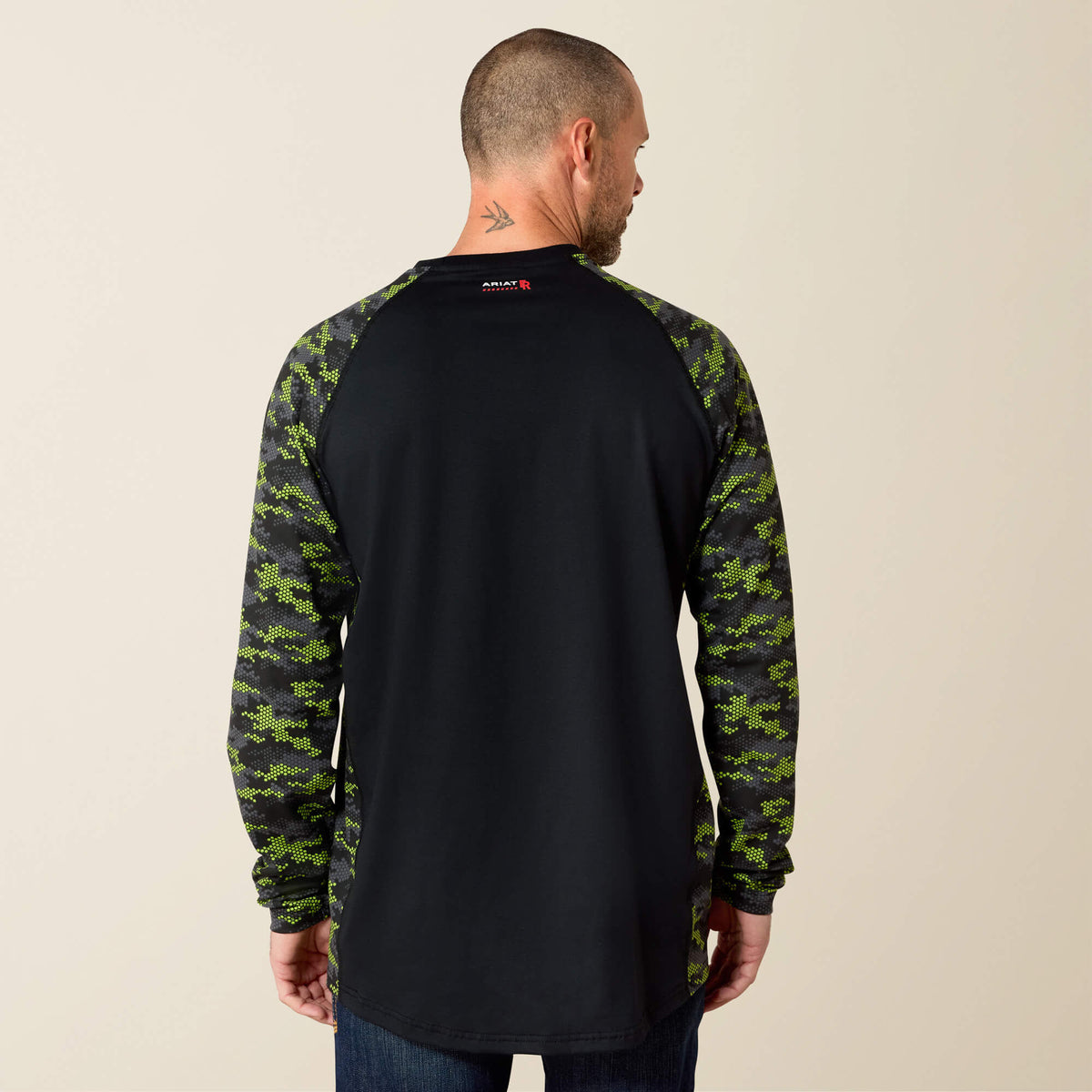 Ariat Essential | FR Stretch Camo Baseball T-Shirt