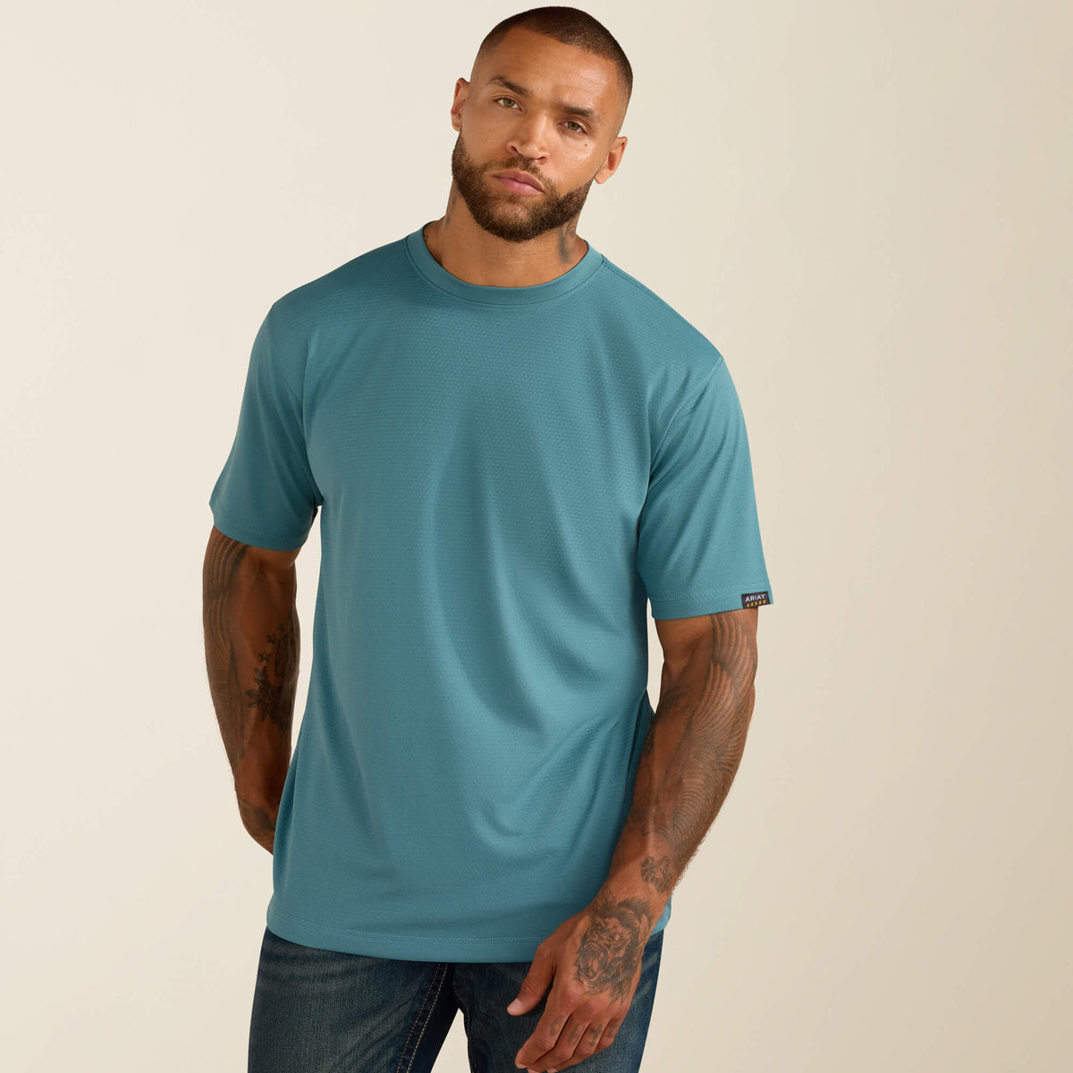 Ariat Premium | Rebar Heat Fighter Textured Logo T-Shirt