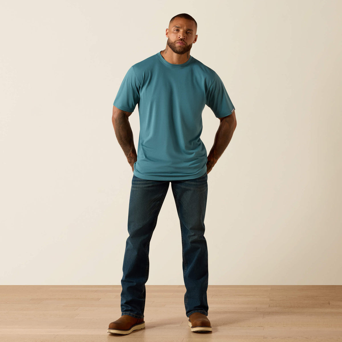 Ariat Premium | Rebar Heat Fighter Textured Logo T-Shirt
