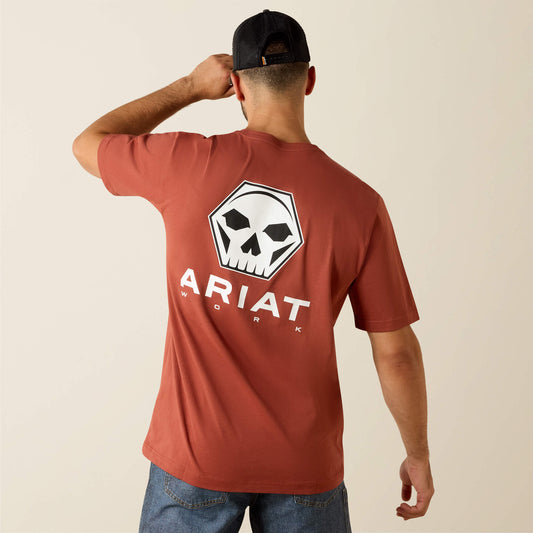 Ariat New | Rebar Cotton Strong Bolt Skull T-Shirt