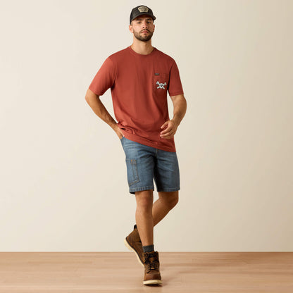 Ariat New | Rebar Cotton Strong Bolt Skull T-Shirt