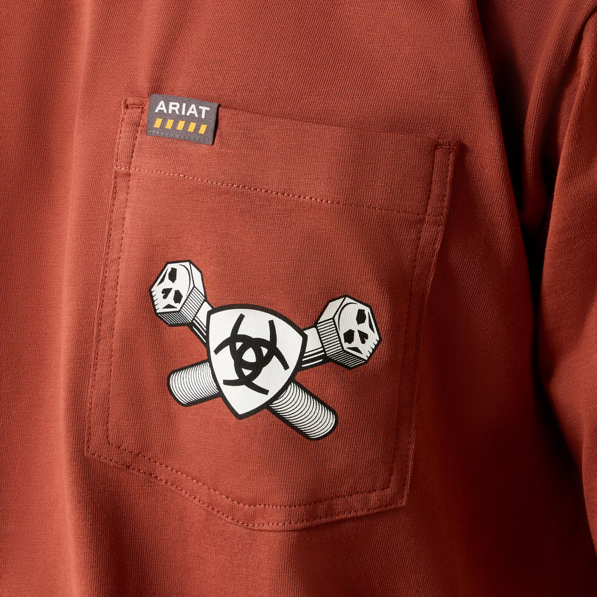 Ariat New | Rebar Cotton Strong Bolt Skull T-Shirt
