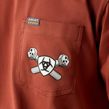 Ariat New | Rebar Cotton Strong Bolt Skull T-Shirt