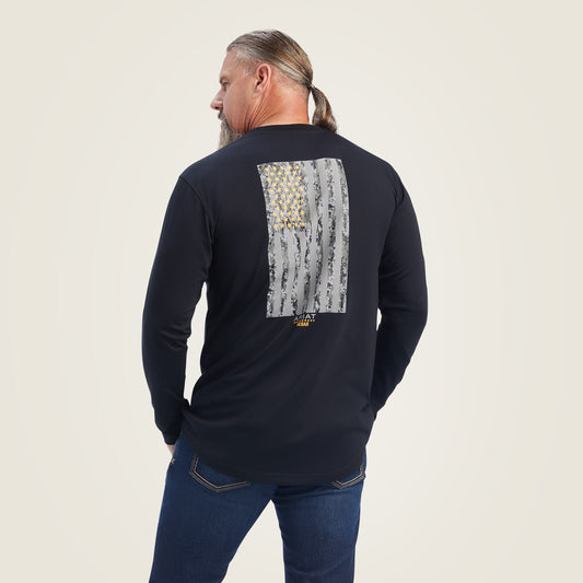 Ariat Popular | Rebar Workman Reflective Flag Graphic T-Shirt