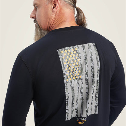 Ariat Popular | Rebar Workman Reflective Flag Graphic T-Shirt