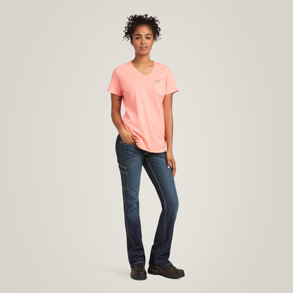 Ariat Essential | Rebar Cotton Strong V-Neck T-Shirt