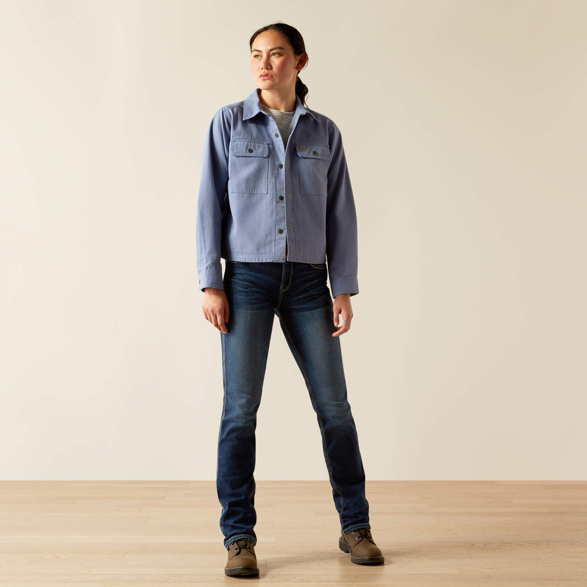 Ariat Hot Sale | Rebar Cropped Woven Shirt Jacket