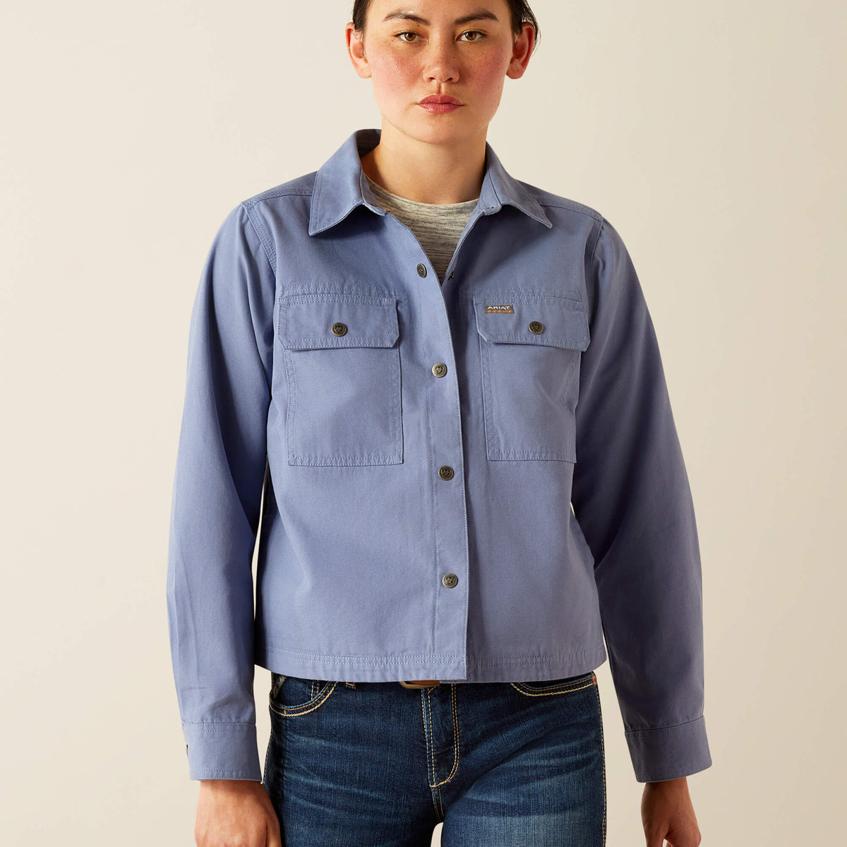 Ariat Hot Sale | Rebar Cropped Woven Shirt Jacket