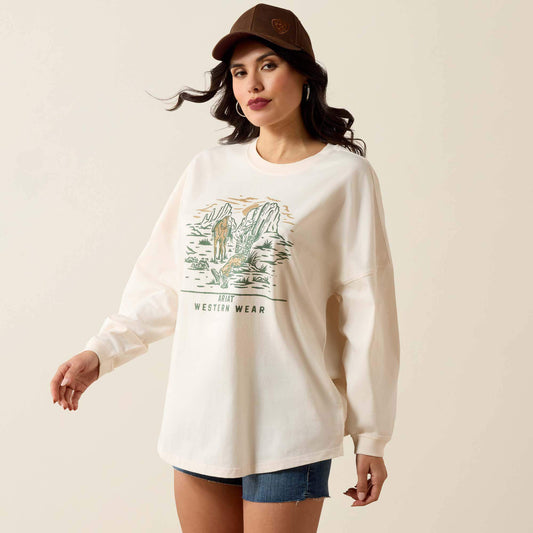 Ariat Recommended | Canvas Oversized Long Sleeve T-Shirt