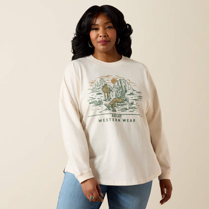 Ariat Recommended | Canvas Oversized Long Sleeve T-Shirt