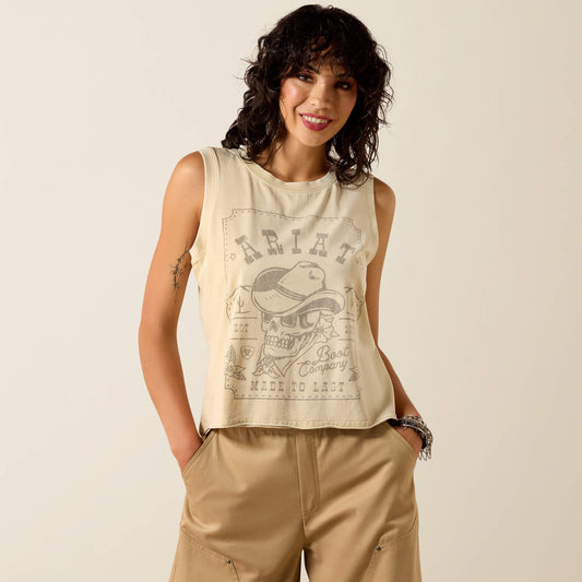 Ariat New | Ariat Wanted Skull Cowboy Tank