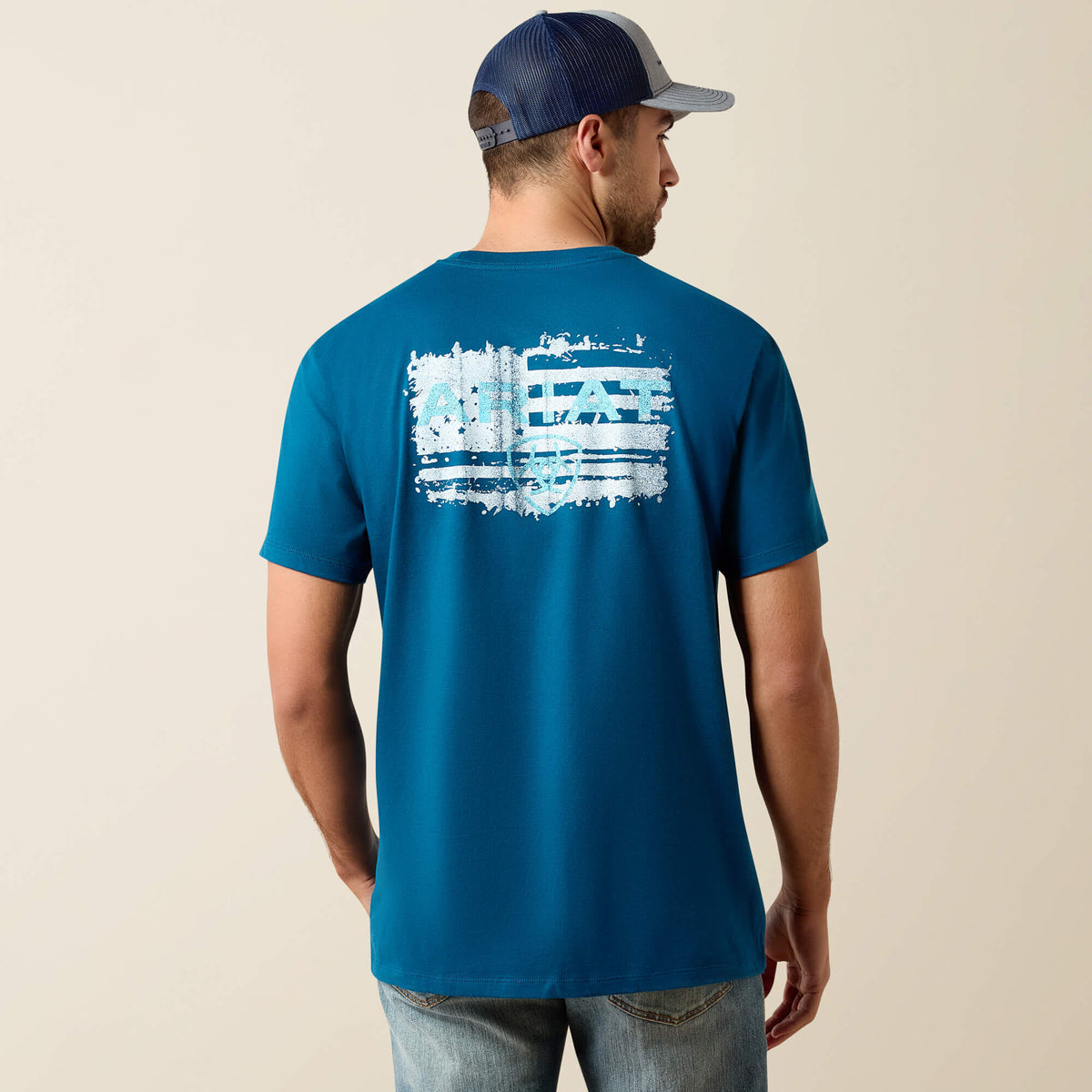 Ariat Value | Ariat Liquid Stamp Flag Classic Fit T-Shirt