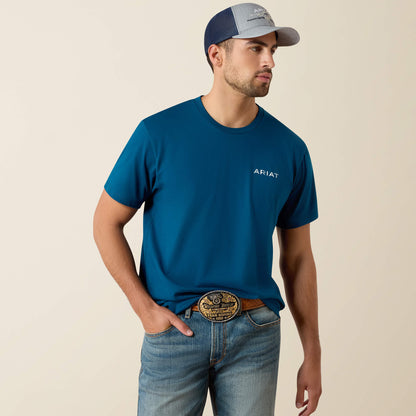 Ariat Value | Ariat Liquid Stamp Flag Classic Fit T-Shirt