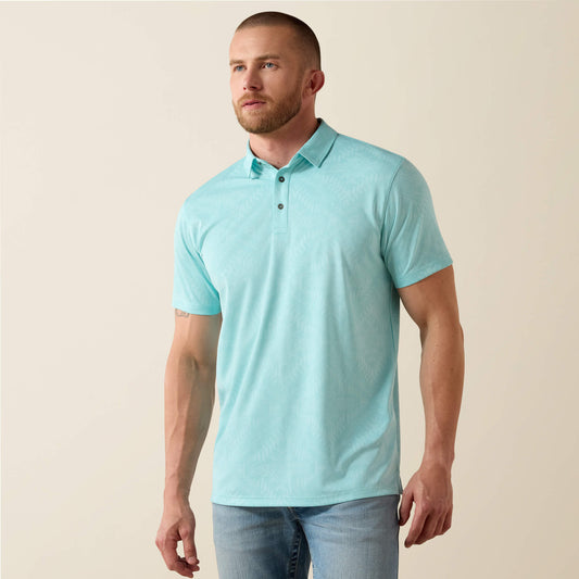 Ariat Everyday | Jacquard Printed Fitted Polo